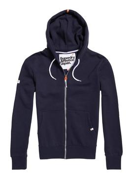 Sudadera Superdry LA Zip Marino Hombre