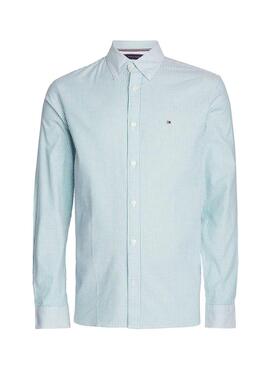 Camisa Tommy Hilfiger 1985 Oxford Listas Verde