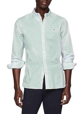 Camisa Tommy Hilfiger Flex Mini Print Verde Hombre