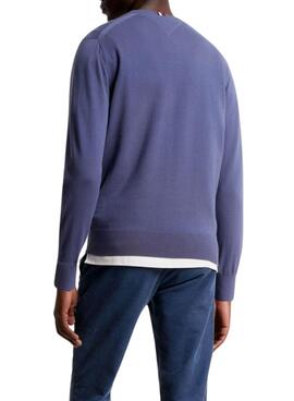 Jersey Tommy Hilfiger 1985 Crew Azul Para Hombre