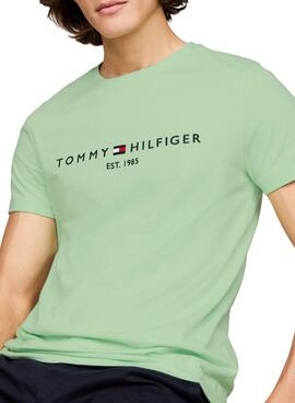 Camiseta Tommy Hilfiger Mint Logo Para Hombre