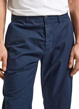 Pantalón Pepe Jeans Slim Chino Marino Para Hombre