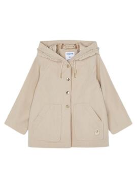 Cortavientos Mayoral Capucha Beige para Niña