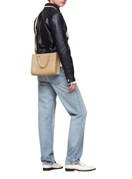 Bolso Tommy Hilfiger Monotype Mini Tostado Mujer