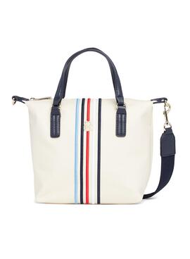 Bolso Tommy Hilfiger Poppy Small Beige Para Mujer