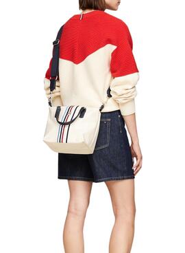 Bolso Tommy Hilfiger Poppy Small Beige Para Mujer