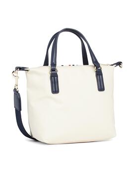 Bolso Tommy Hilfiger Poppy Small Beige Para Mujer