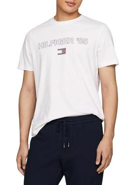 Camiseta Tommy Hilfiger 85 Blanco Para Hombre