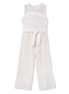 Mono Mayoral Plisado Blanco para Mujer