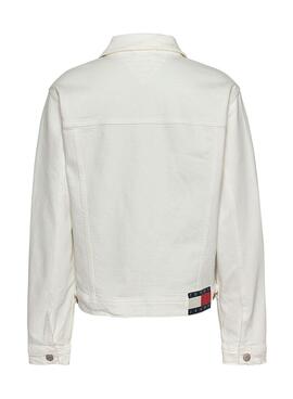 Cazadora Vaquera Tommy Jeans Mom Blanco Para Mujer