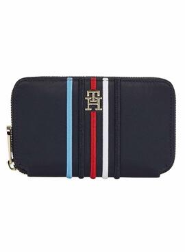 Cartera Tommy Hilfiger Poppy Large Rayas Marino