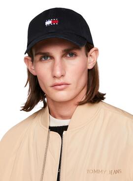 Gorra Tommy Jeans Heritage Con Parche Negro