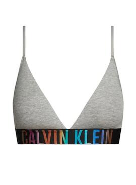 Sujetador Calvin Klein Lined Triangle Gris Mujer
