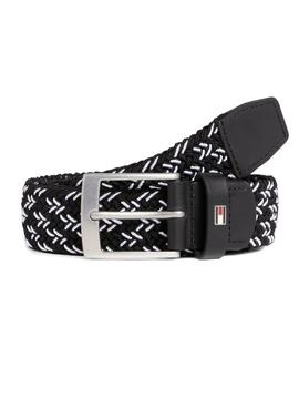 Cinturón Tommy Hilfiger Adan Elastic Negro Hombre