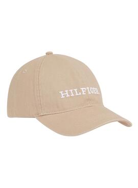 Gorra Tommy Hilfiger Monotype Beige Para Hombre