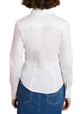 Camisa Naf Naf Tapeta Blanco Para Mujer