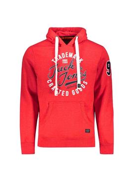 Sudadera Jack and Jones Jorchamps Rojo de Hombre