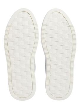Zapatillas Calvin Klein Piel Con Plataforma Blanco