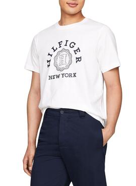 Camiseta Tommy Hilfiger Coin Blanco Para Hombre