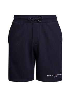 Bermudas Tommy Hilfiger Logo Marino Para Hombre