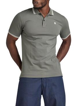 Polo G-Star Dunda Slim Stripe Gris Para Hombre