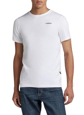 Camiseta G-Star Slim Base Blanco Para Hombre