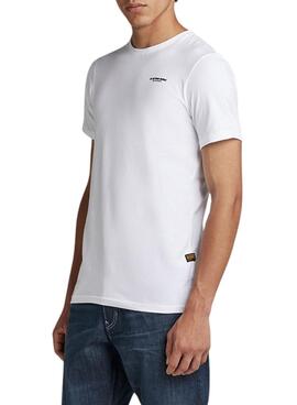 Camiseta G-Star Slim Base Blanco Para Hombre