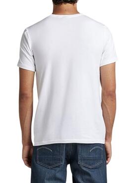 Camiseta G-Star Slim Base Blanco Para Hombre