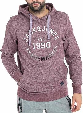 Sudadera Jack and Jones Friday Granate para Hombre