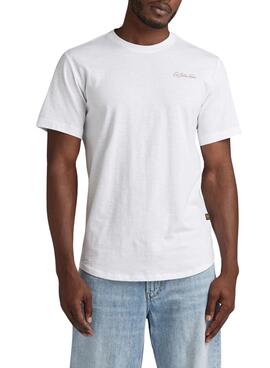 Camisete G-Star Back Graphic Lash Blanco Hombre