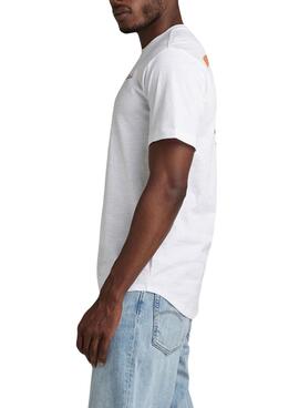 Camisete G-Star Back Graphic Lash Blanco Hombre