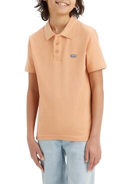 Polo Levis Tape Naranja Para Niño