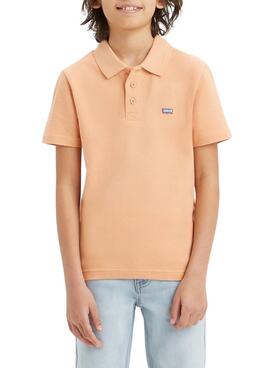 Polo Levis Tape Naranja Para Niño