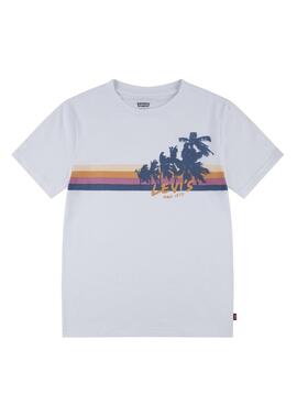 Camiseta Levis Palm Blanco Para Niño