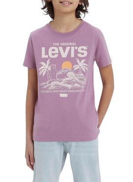 Camiseta Levis View Morado Para Niña