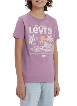 Camiseta Levis View Morado Para Niña