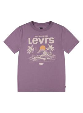 Camiseta Levis View Morado Para Niña