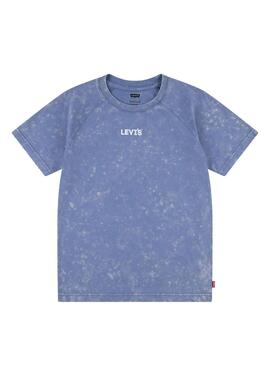 Camiseta Levis Lived Azul Para Niño