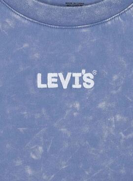 Camiseta Levis Lived Azul Para Niño