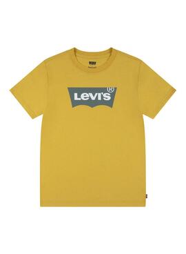 Camiseta Levis Batwing Amarillo Para Niño