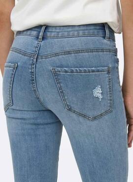 Pantalon Vaquero Only Rose Denim Medio Para Mujer