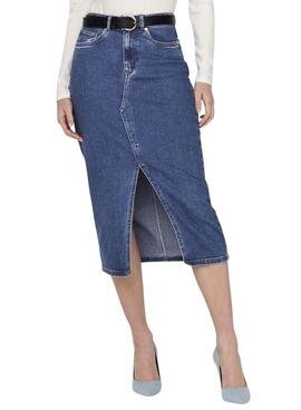 Falda Only Siri Denim Oscuro Para Mujer