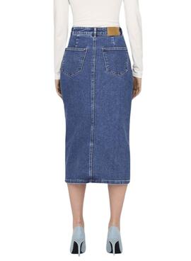 Falda Only Siri Denim Oscuro Para Mujer