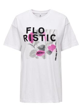 Camiseta Only Pixie Blanco Para Mujer