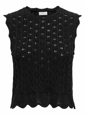 Top Only Luna Crochet Negro Para Mujer