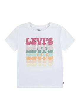 Camiseta Levis Retro Blanco Para Niña
