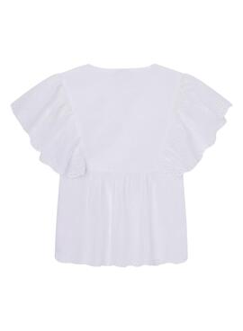 Blusa Pepe Jeans Omaira Blanco Para Niña