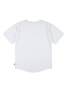 Camiseta Levis Curved Blanco Para Niño