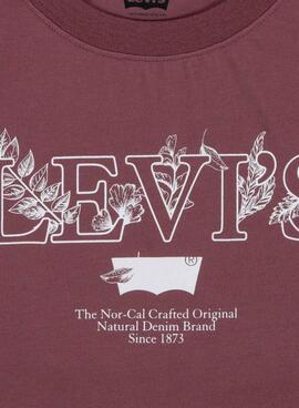 Camiseta Levis Natural Granate para Niño