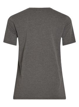 Camiseta Vila Visunshine Gris Oscuro Para Mujer